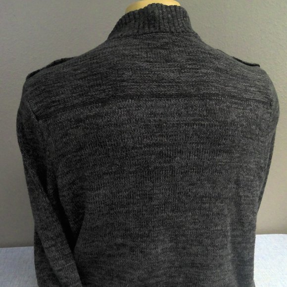Rock & Republic Jacket Sweater Gray Long Sleeve Full Zip Men's XXL - Picture 3 of 8